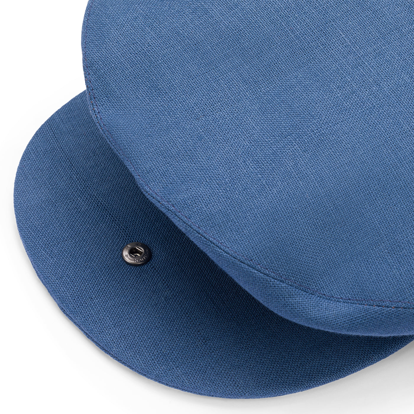 Fox Linen Plainweave Blue Snap Brim Flat Cap