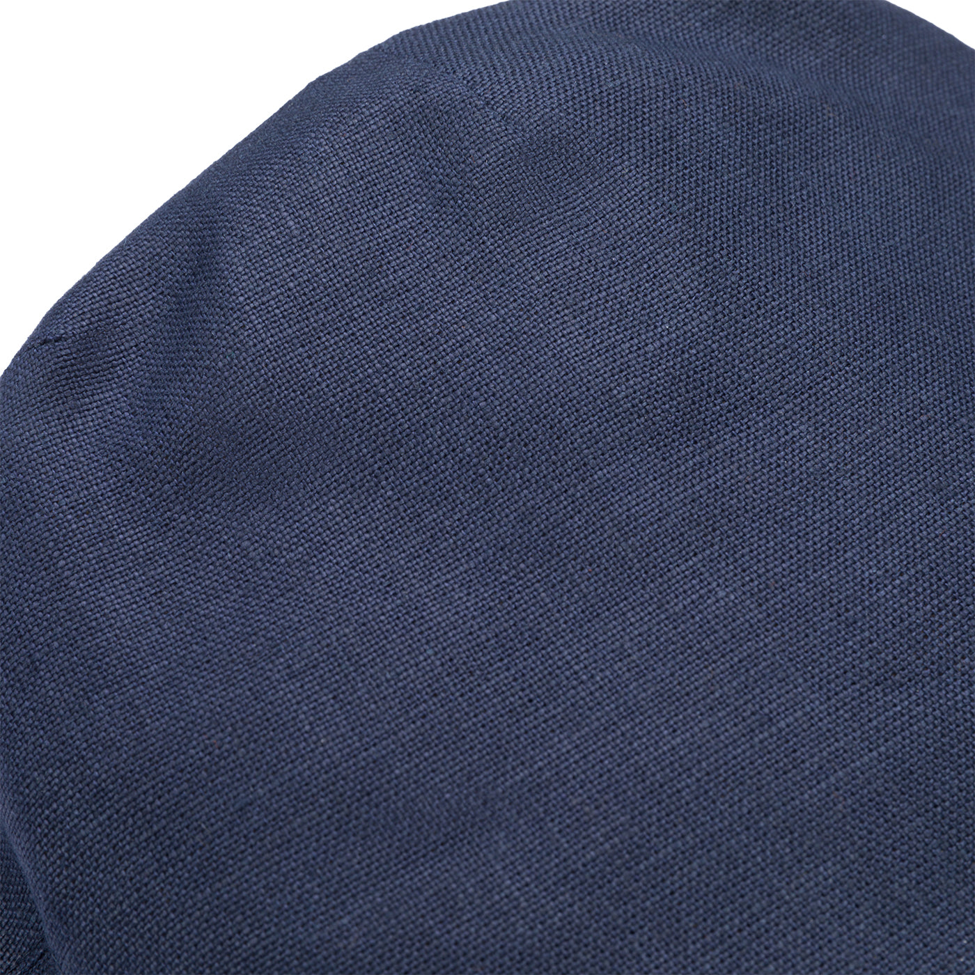 Fox Linen Plainweave Navy Fixed Brim Flat Cap