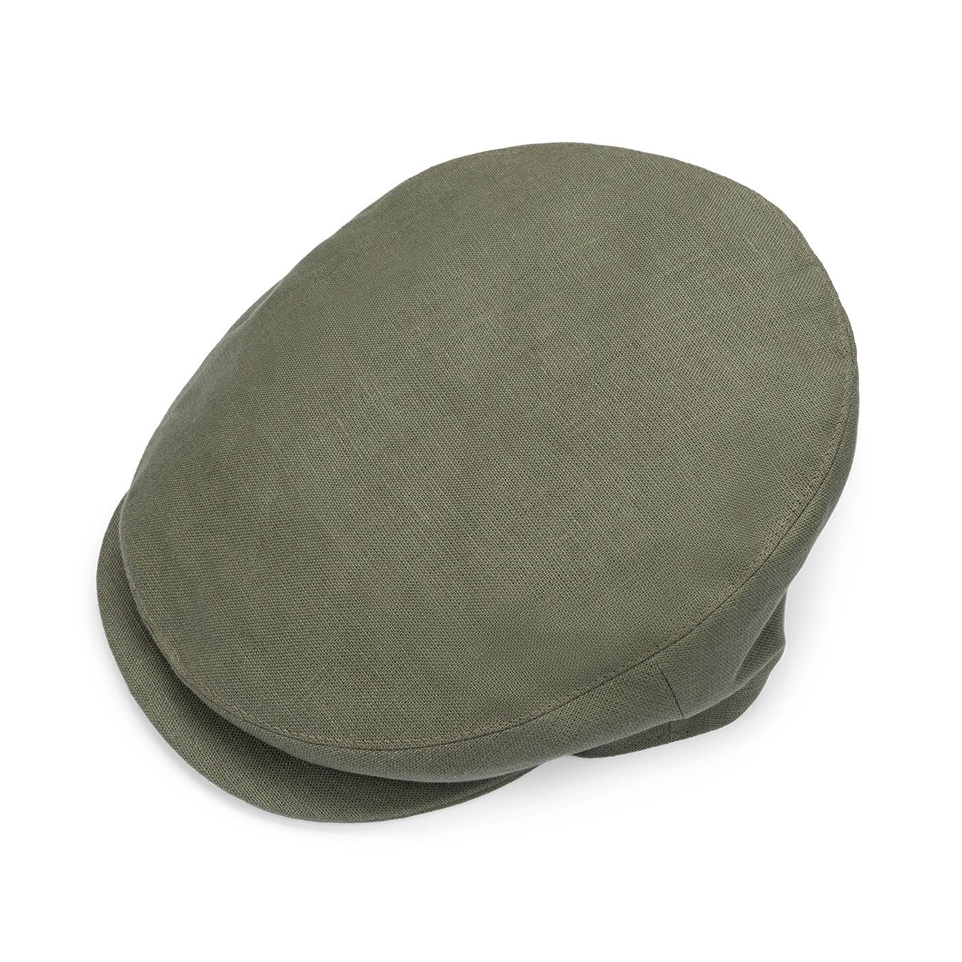 Fox Linen Plainweave Khaki Snap Brim Flat Cap