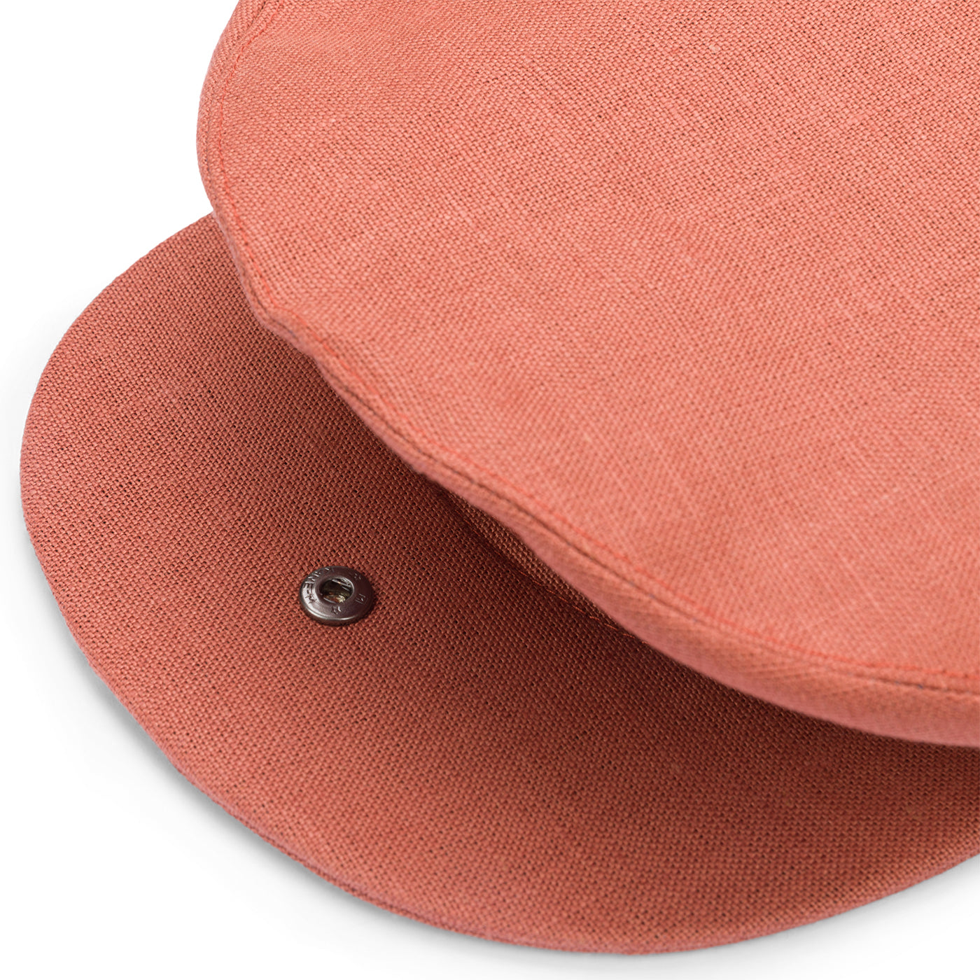 Fox Linen Plainweave Burnt Orange Snap Brim Flat Cap