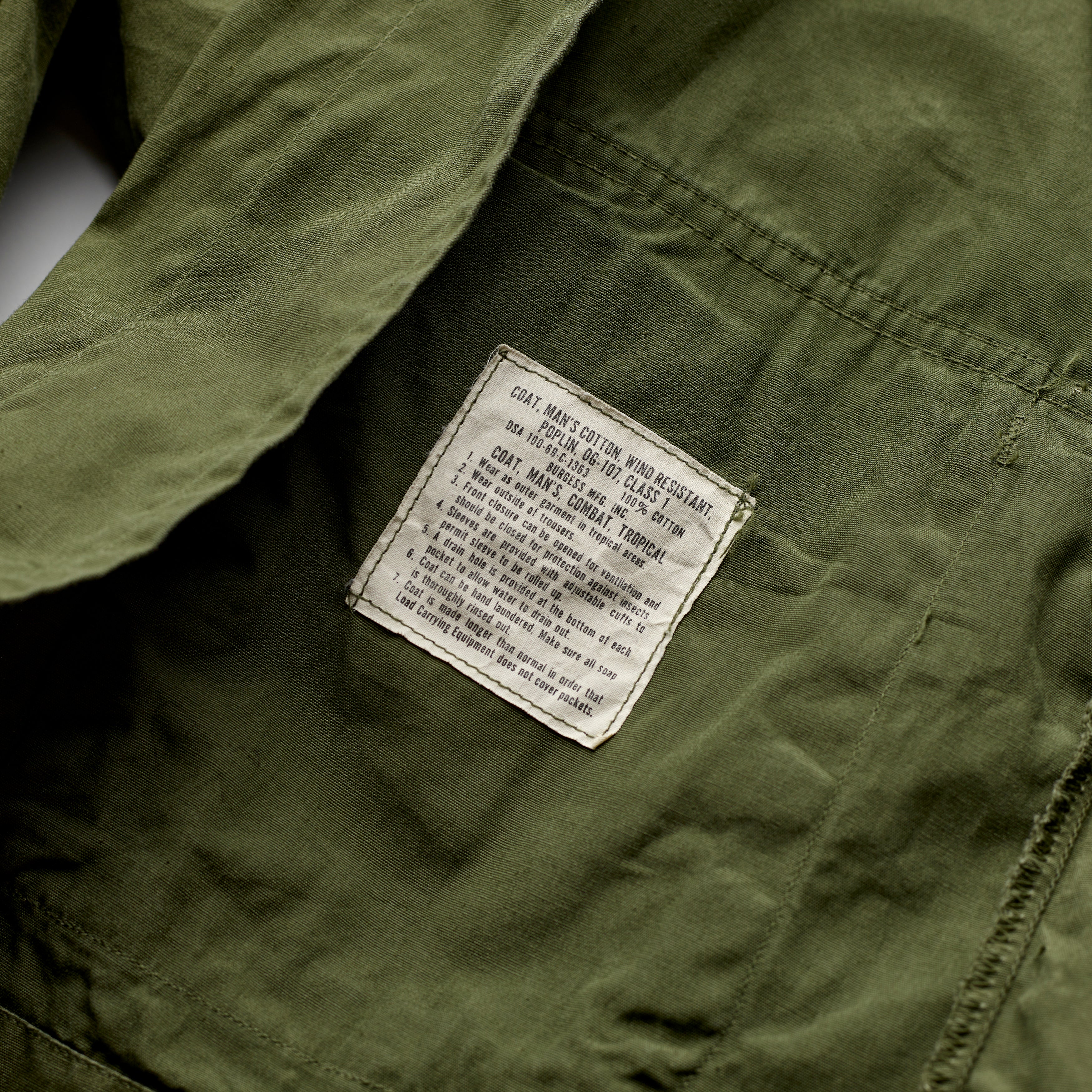The U.S. Army Jungle Jacket : OG-107