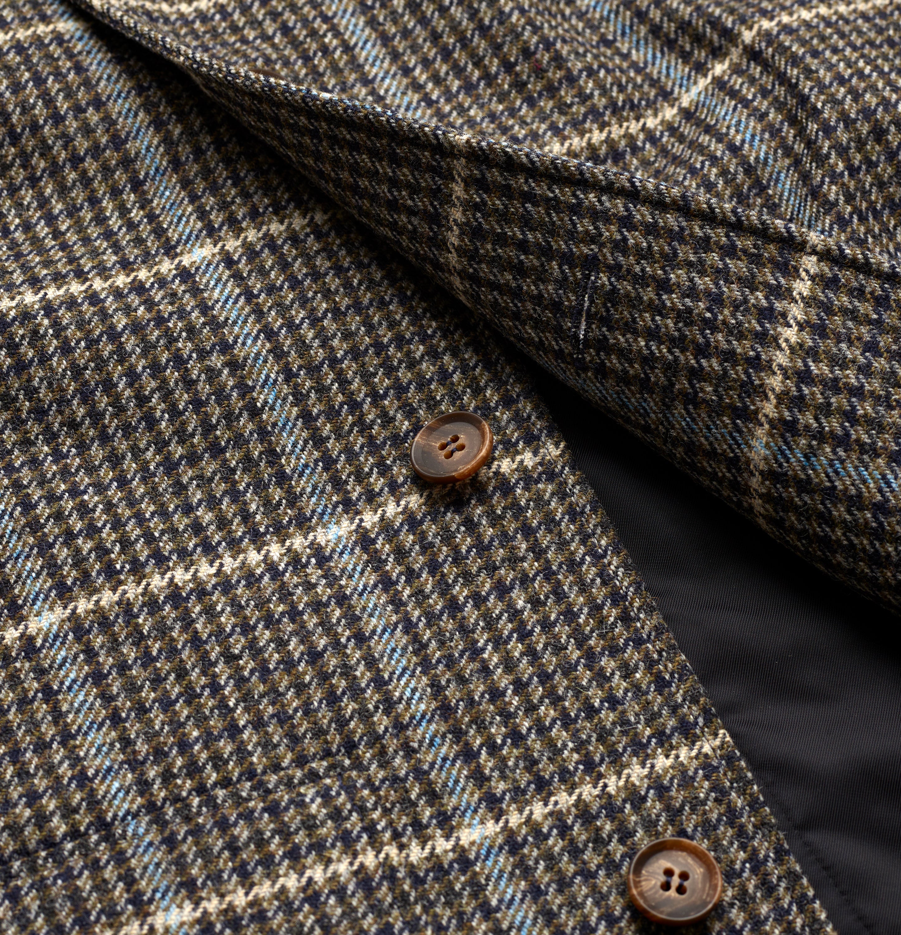 Fox Navy and Brown Tweed Gilet with Sky Blue Deco