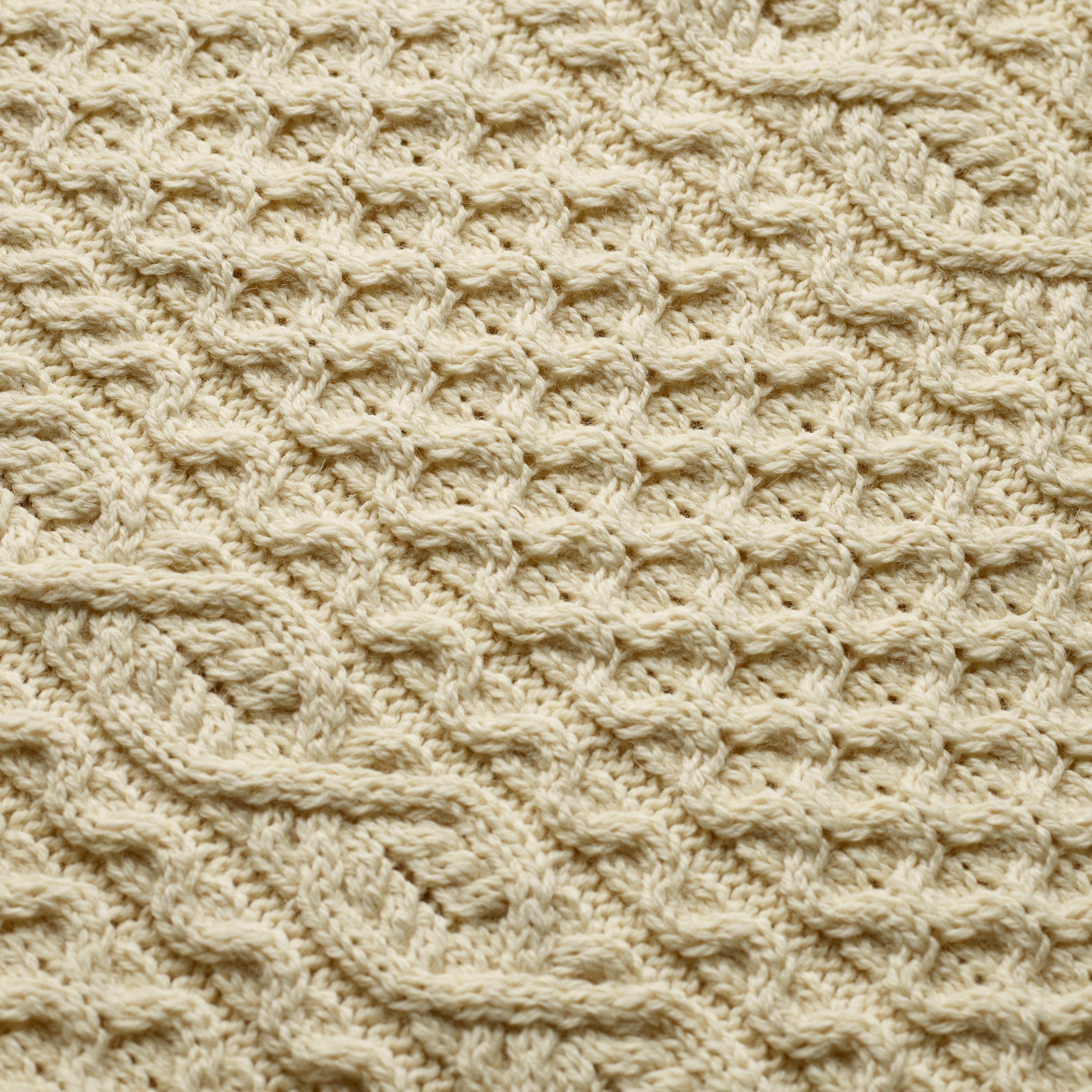 The Traditional Wool Cable Knit Ecru Jumper