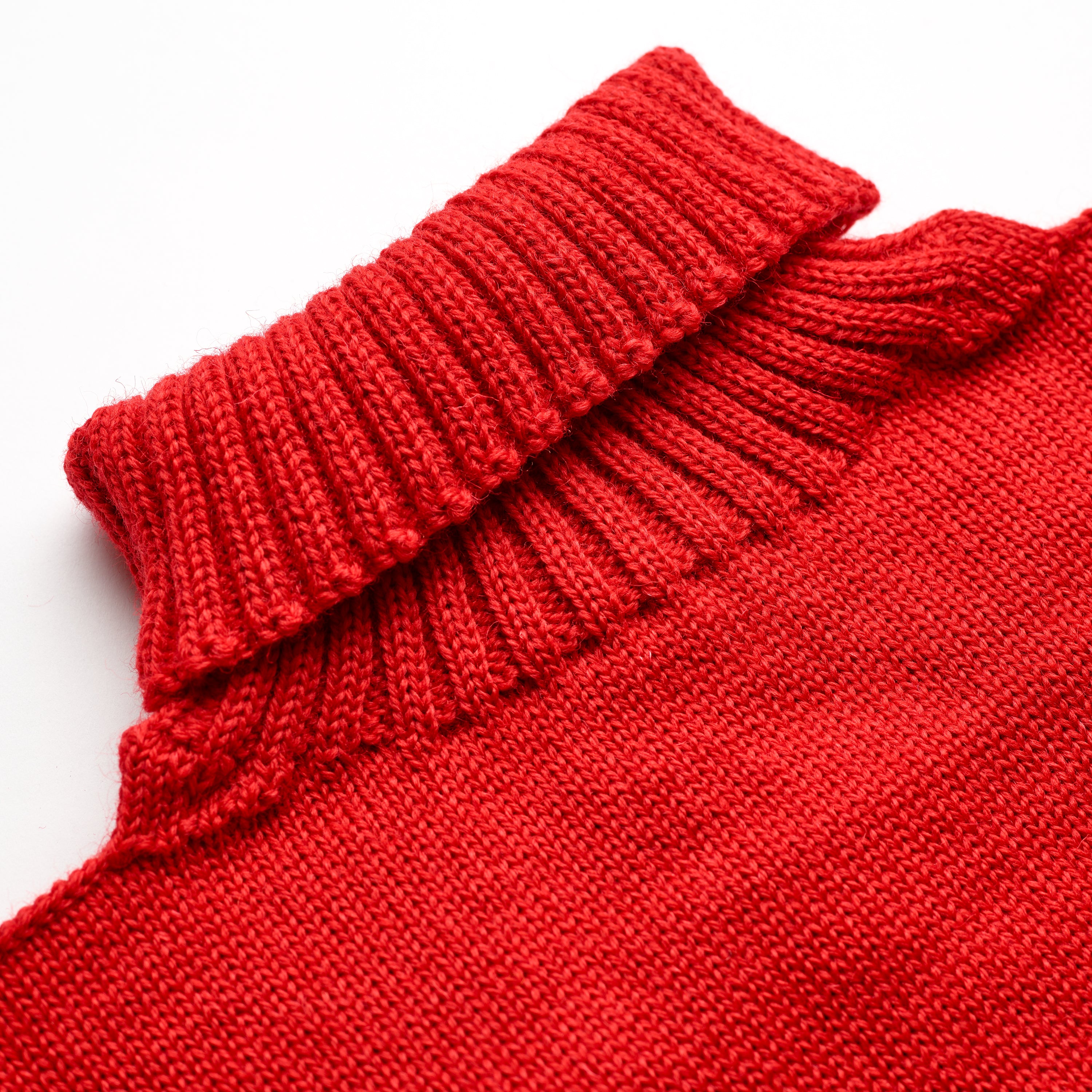 Guernsey Woollens x Fox Roll Neck in Portsmouth Red