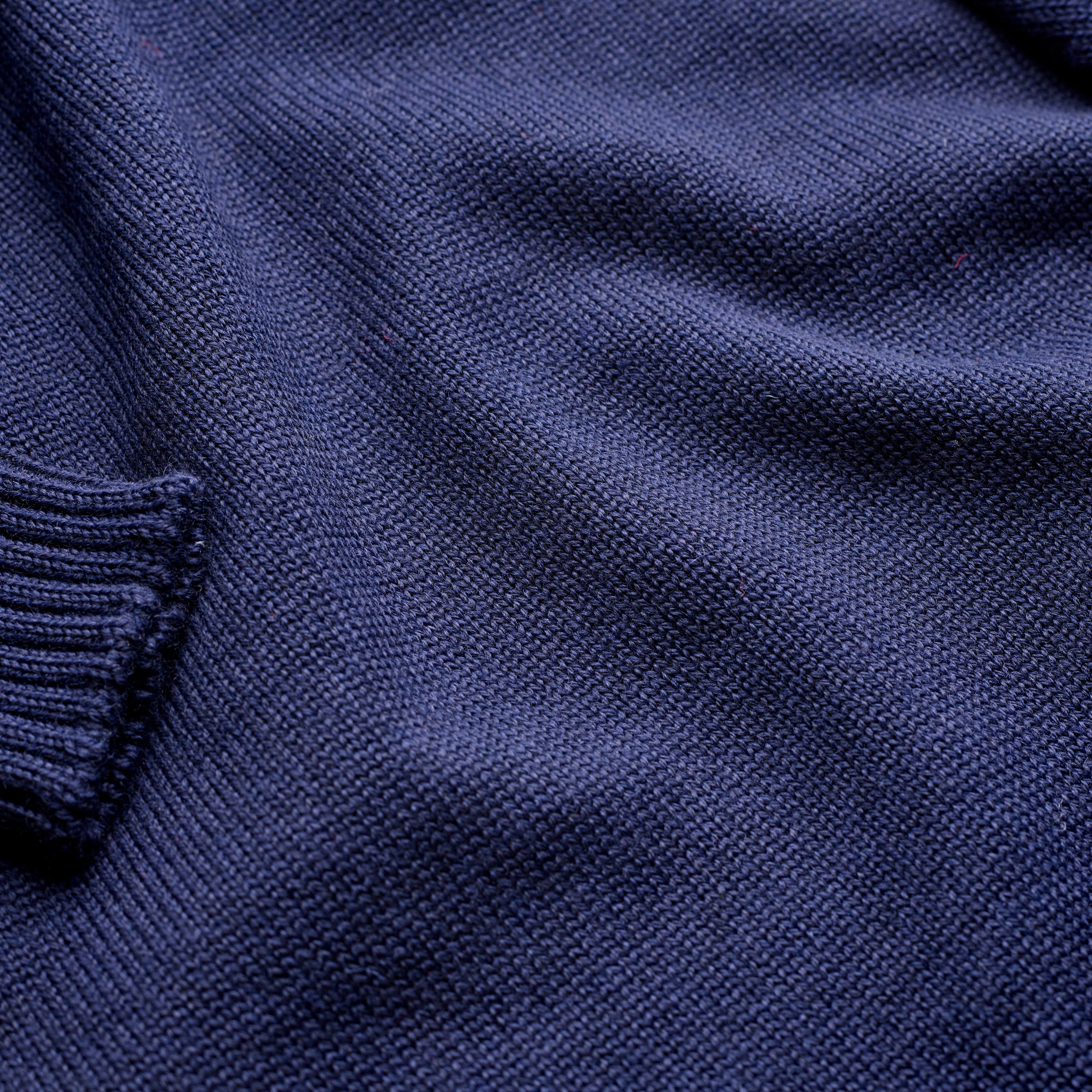 Guernsey Woollens x Fox Roll Neck in Naval Blue