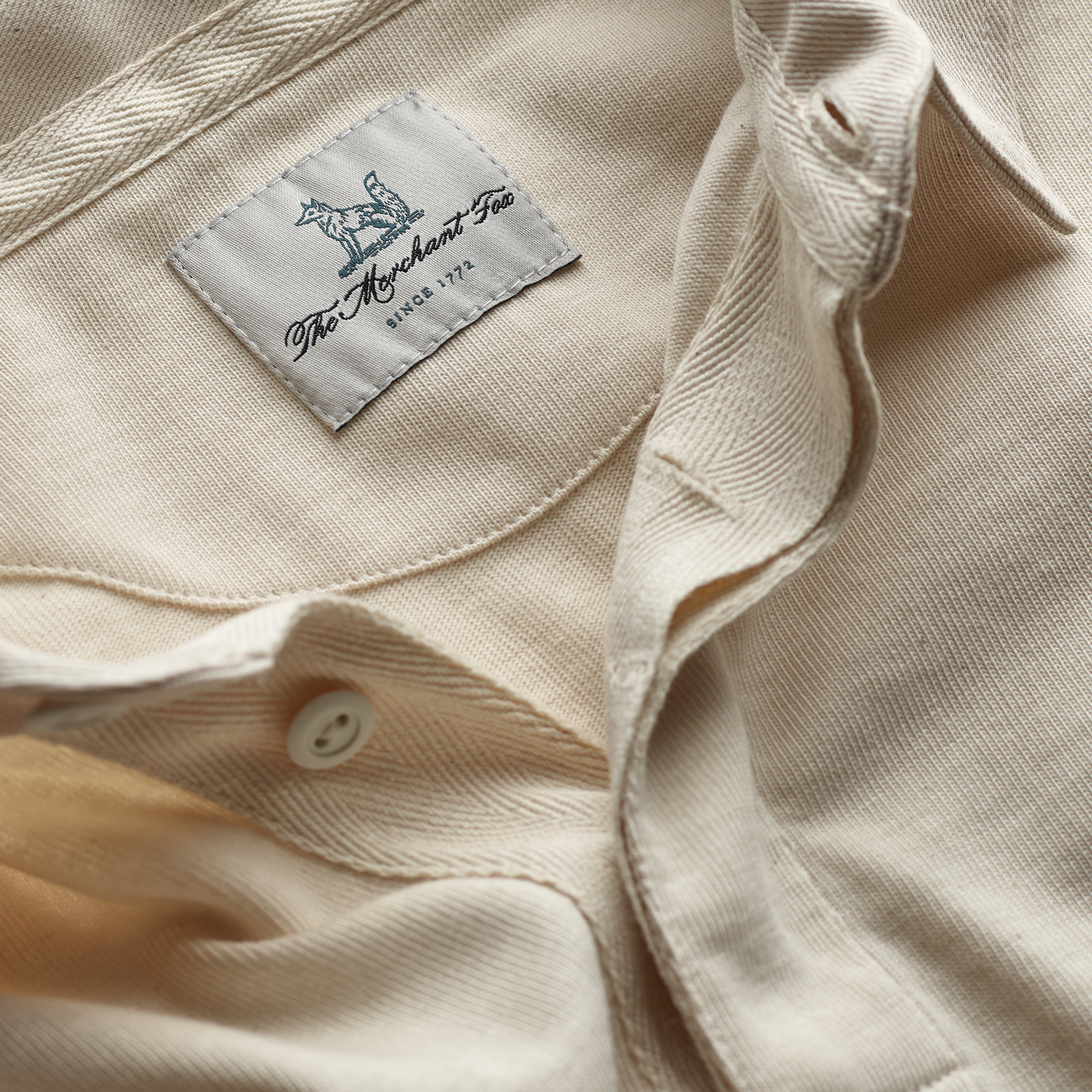 Fox Heritage Plain Rugby Shirt in Ecru
