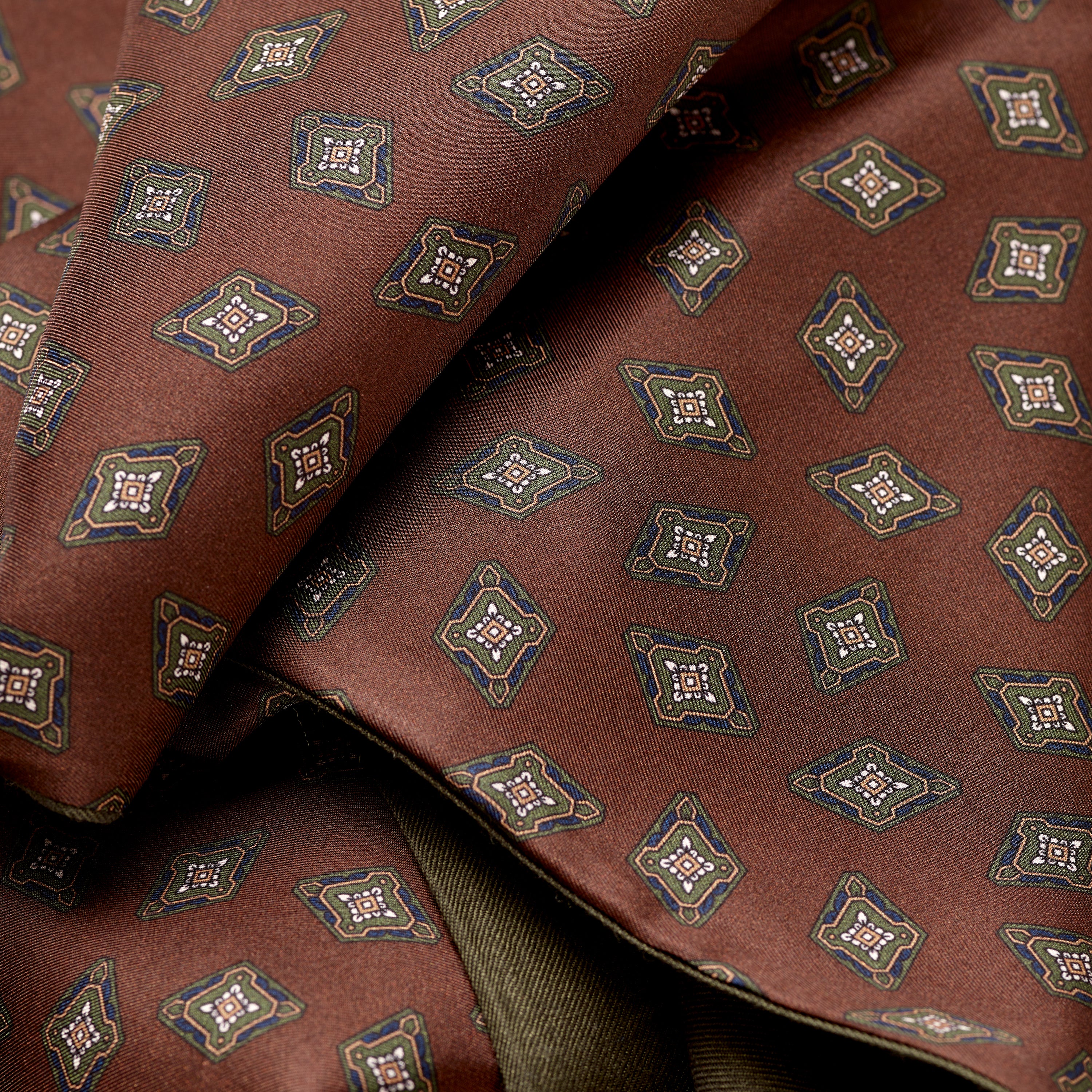 Sera Brown Cashmere & Silk Foulard Scarf