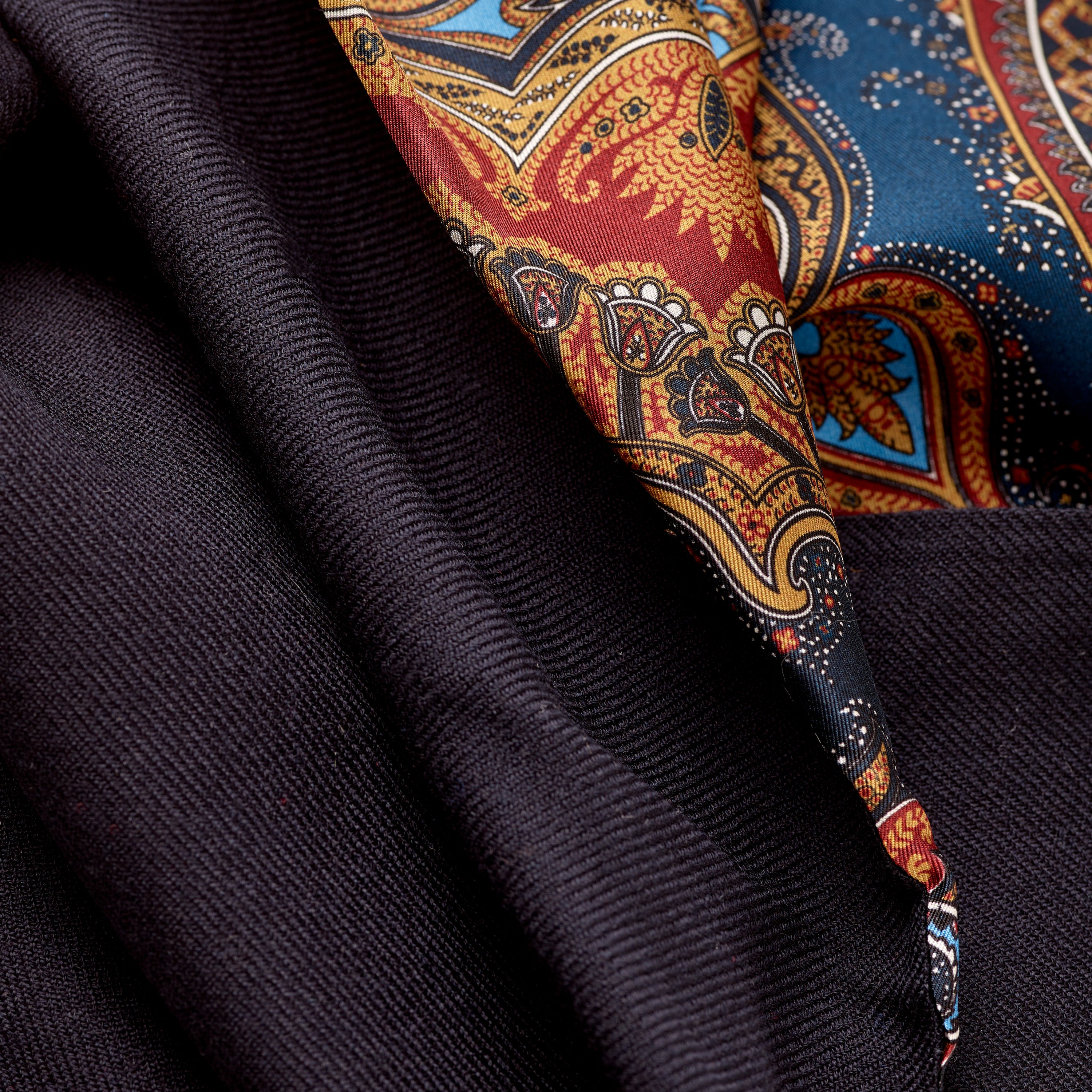 Sera Multicoloured Cashmere & Silk Foulard Scarf