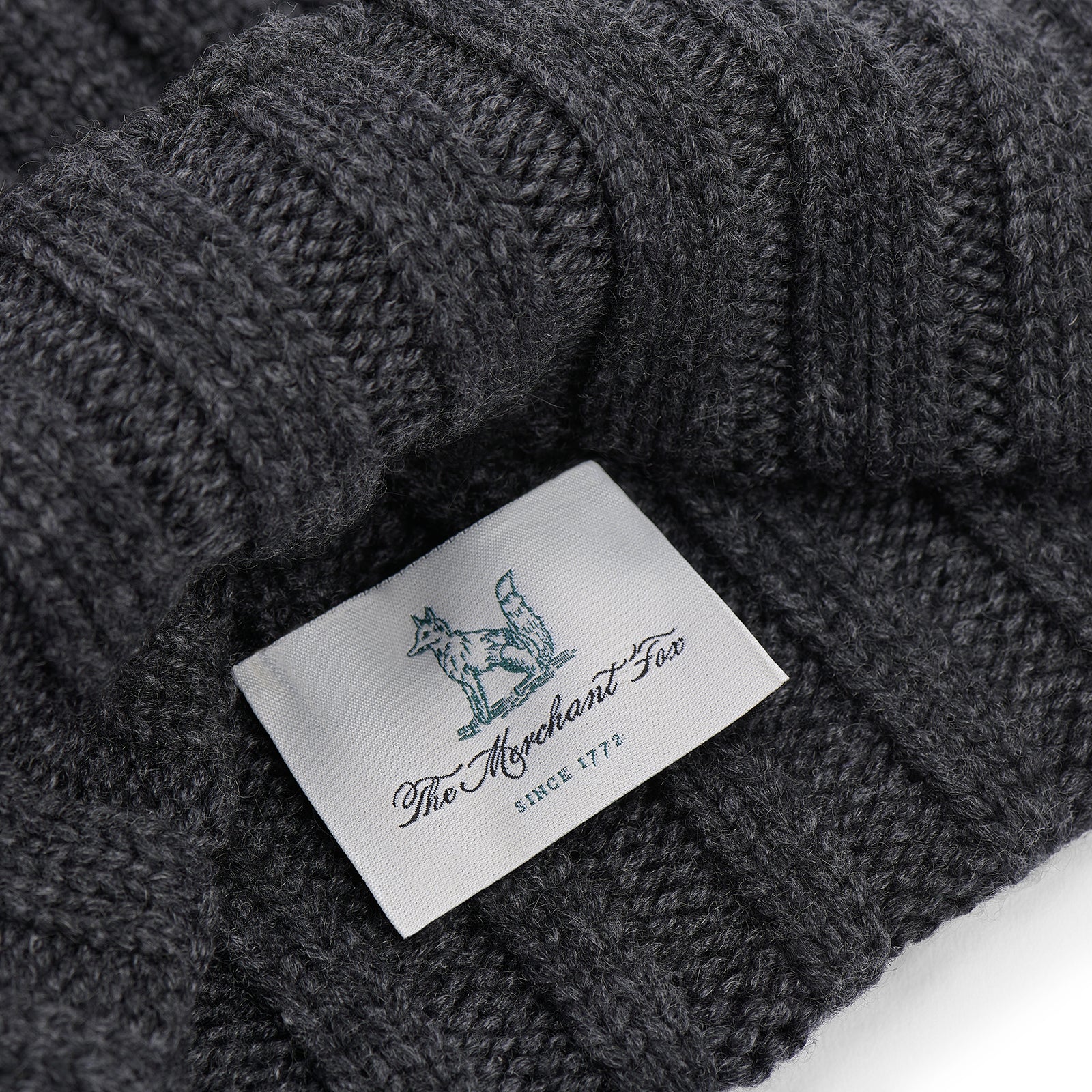 Cashmere Knitted Cap Stormcloud