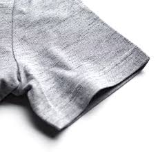 Fedeli Chest Pocket Polo in Ringspun Jersey Heather Grey Sleeve