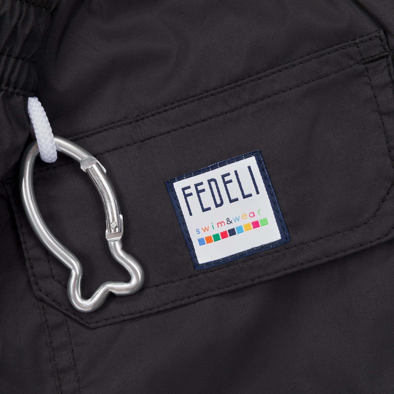 Fedeli Swim Shorts in Seaweed Black