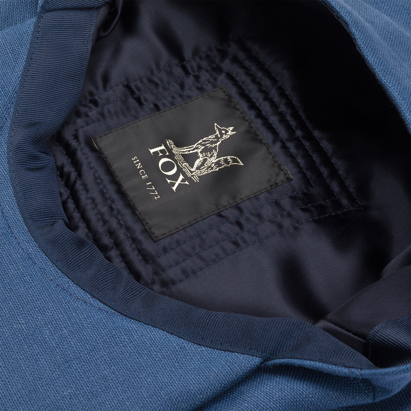 Fox Linen Plainweave Blue Snap Brim Flat Cap