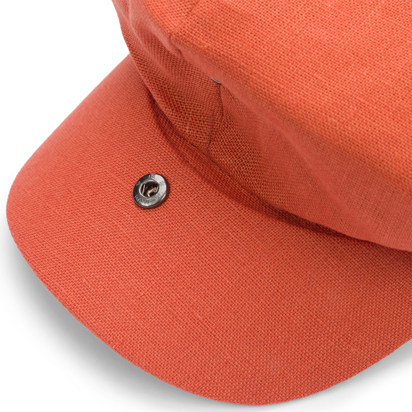 Fox Linen Plainweave Orange 30's 8 Panel Cap