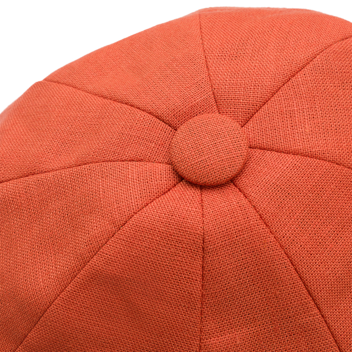 Fox Linen Plainweave Orange 30's 8 Panel Cap
