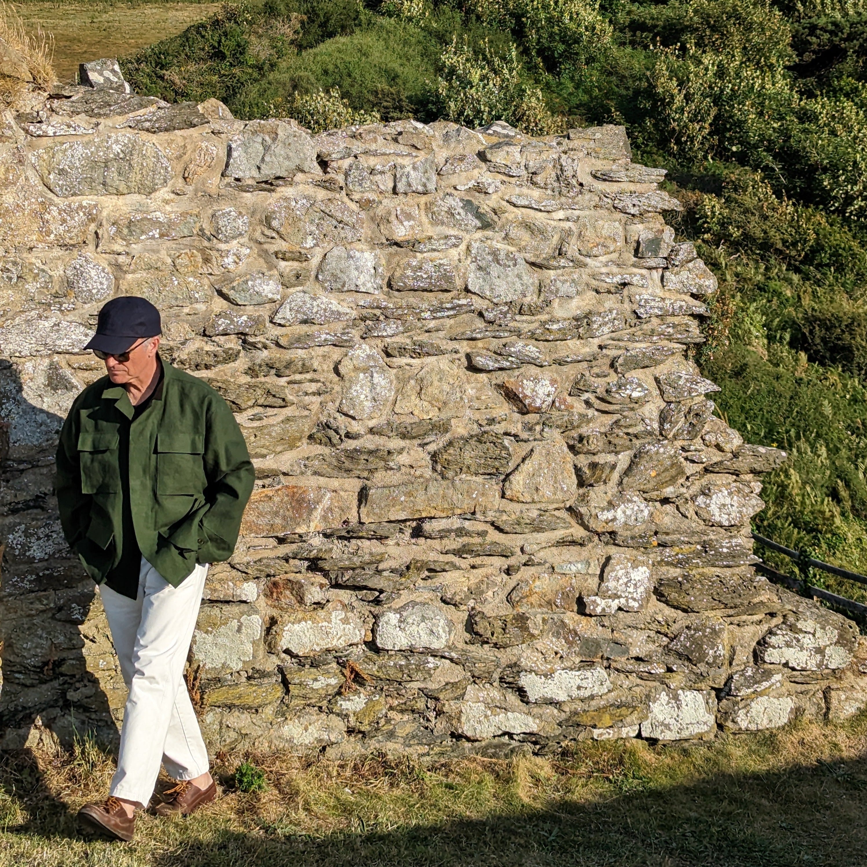 FK001-Fox Linen Bronze Green Jacket
