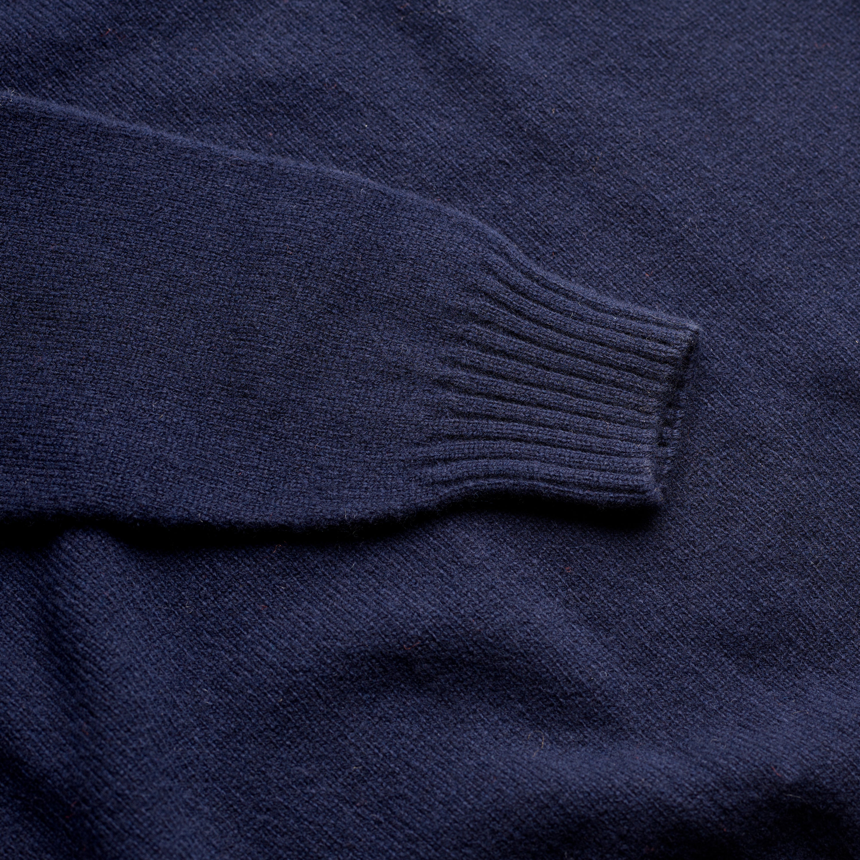 The Superfine Lambswool Crew Neck Jumper in Deep Blue
