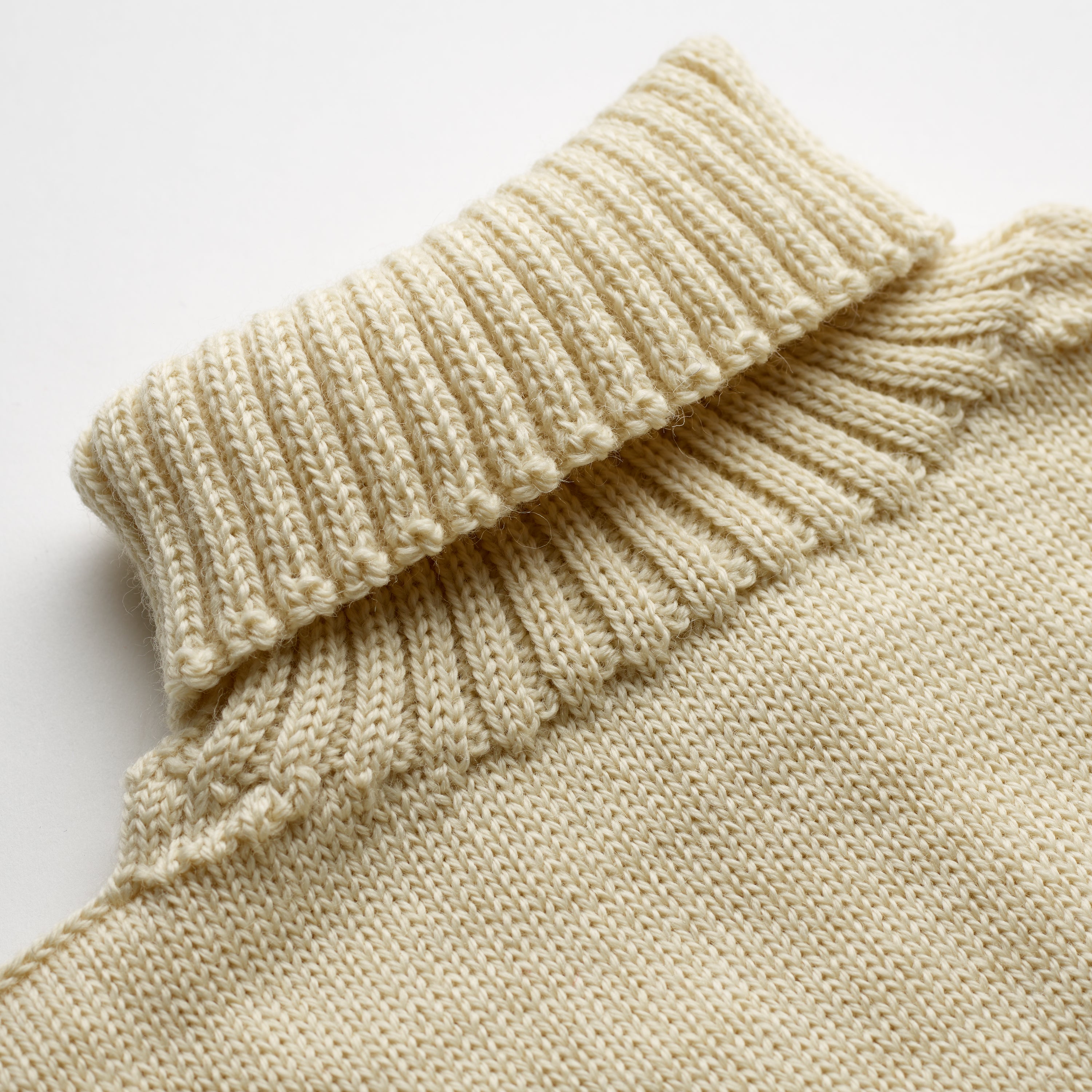 Guernsey Woollens x Fox Roll Neck in Submariner White