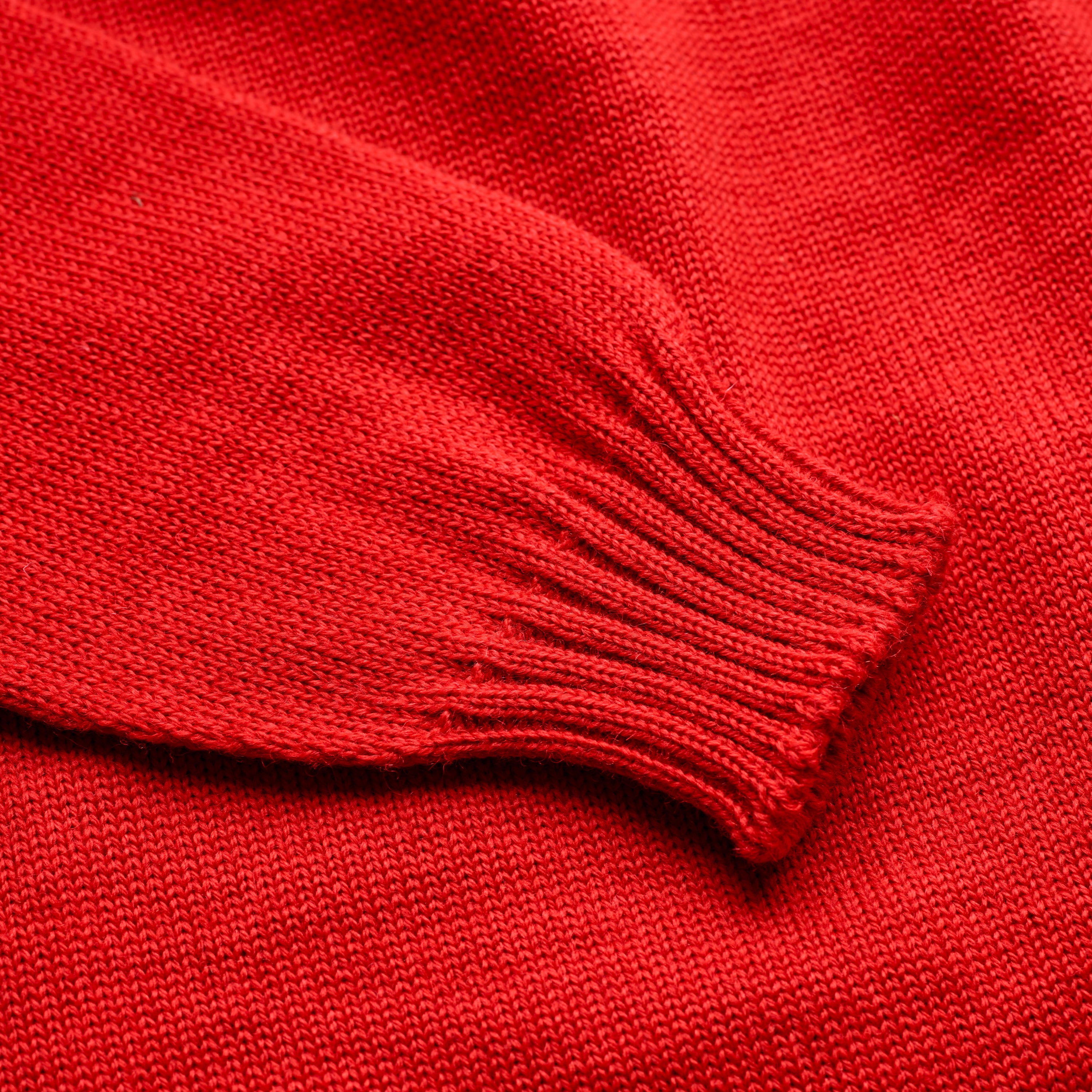 Guernsey Woollens x Fox Roll Neck in Portsmouth Red