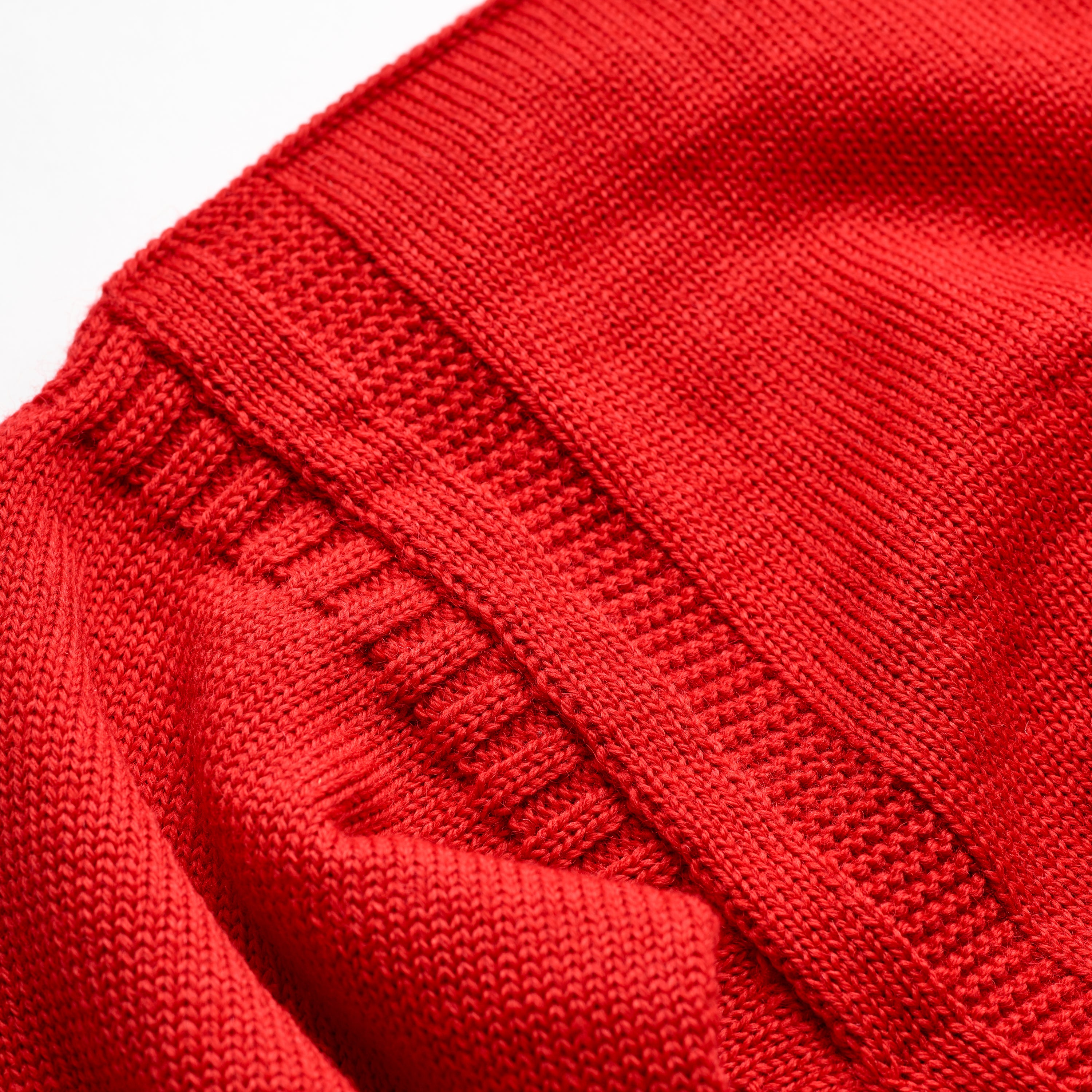 Guernsey Woollens x Fox Roll Neck in Portsmouth Red