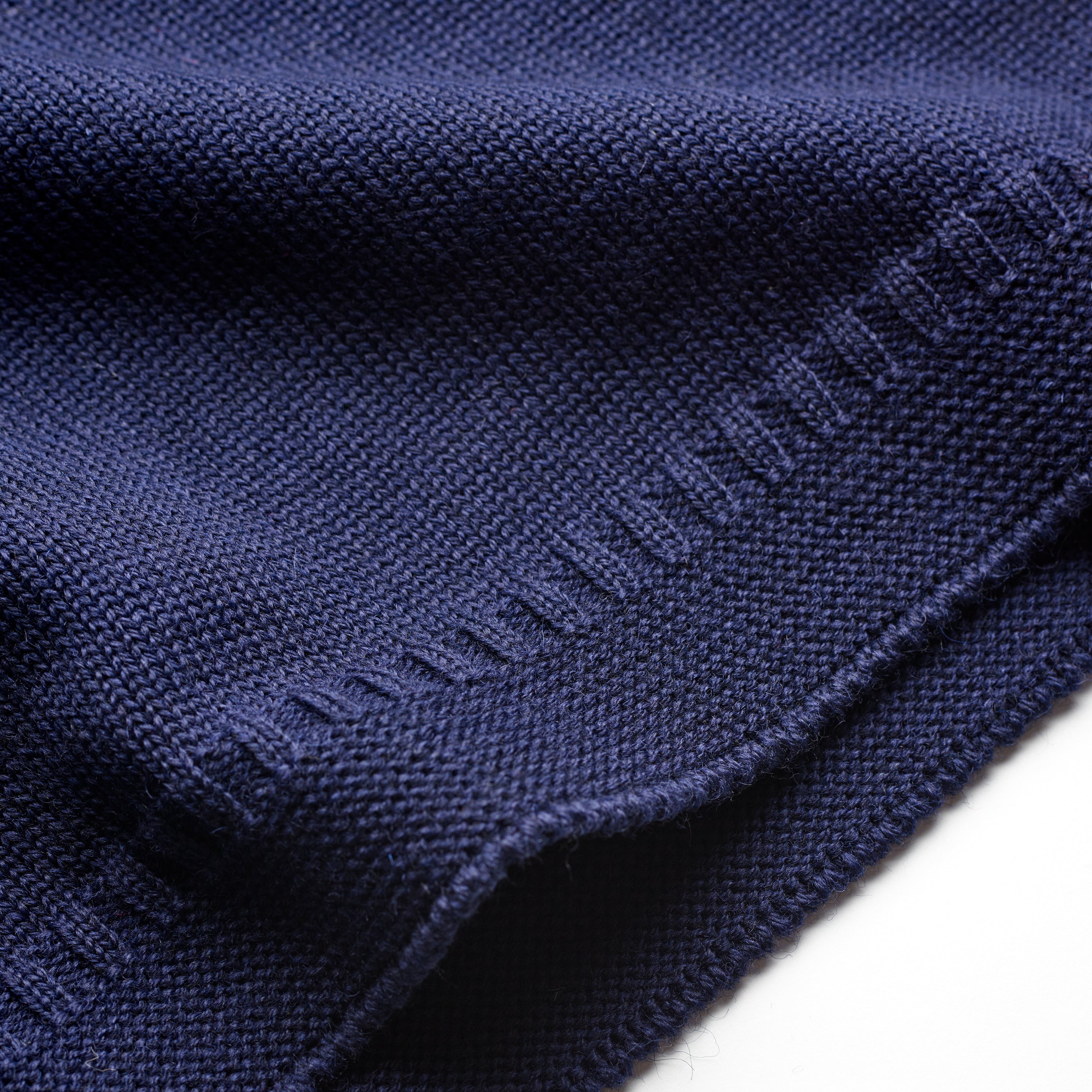 Guernsey Woollens x Fox Roll Neck in Naval Blue