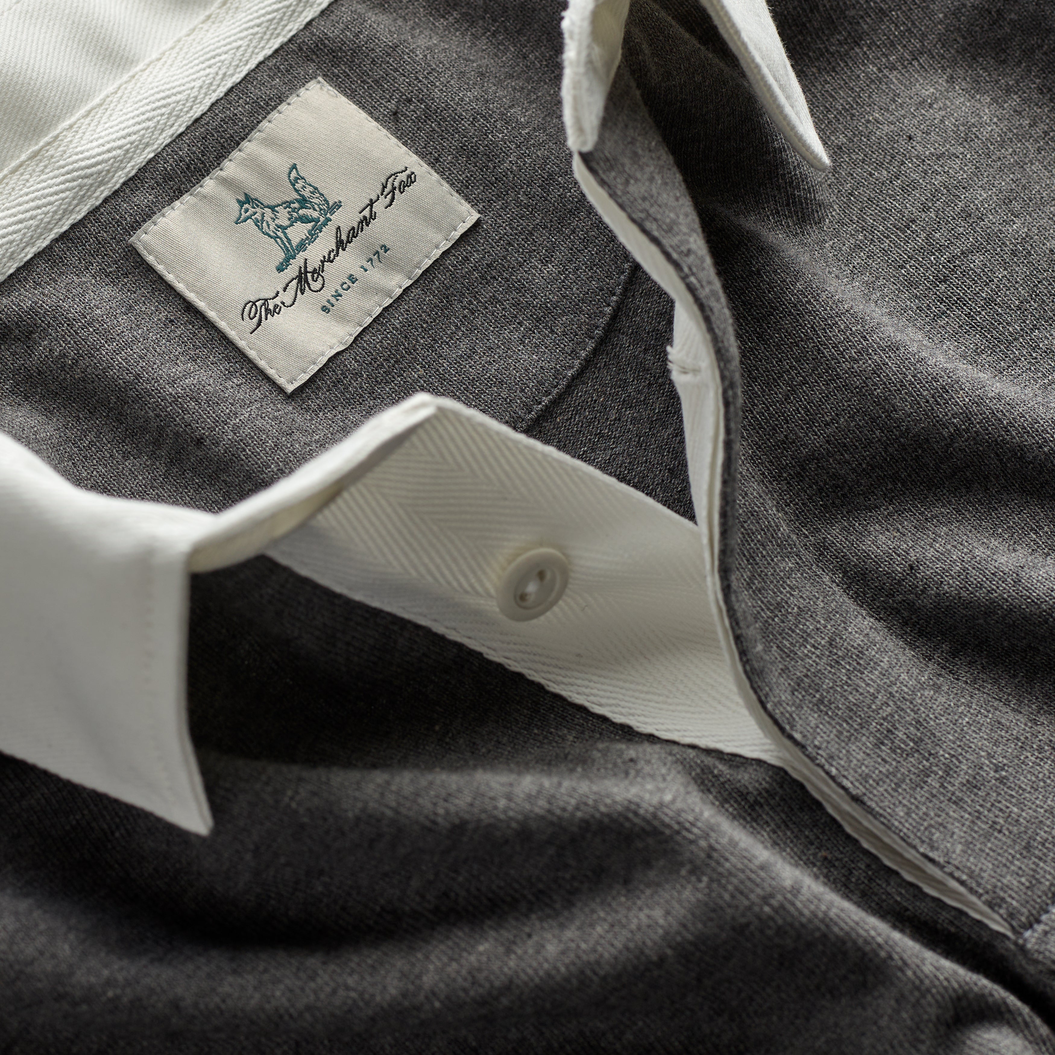 Fox Heritage Plain Rugby Shirt in Grey