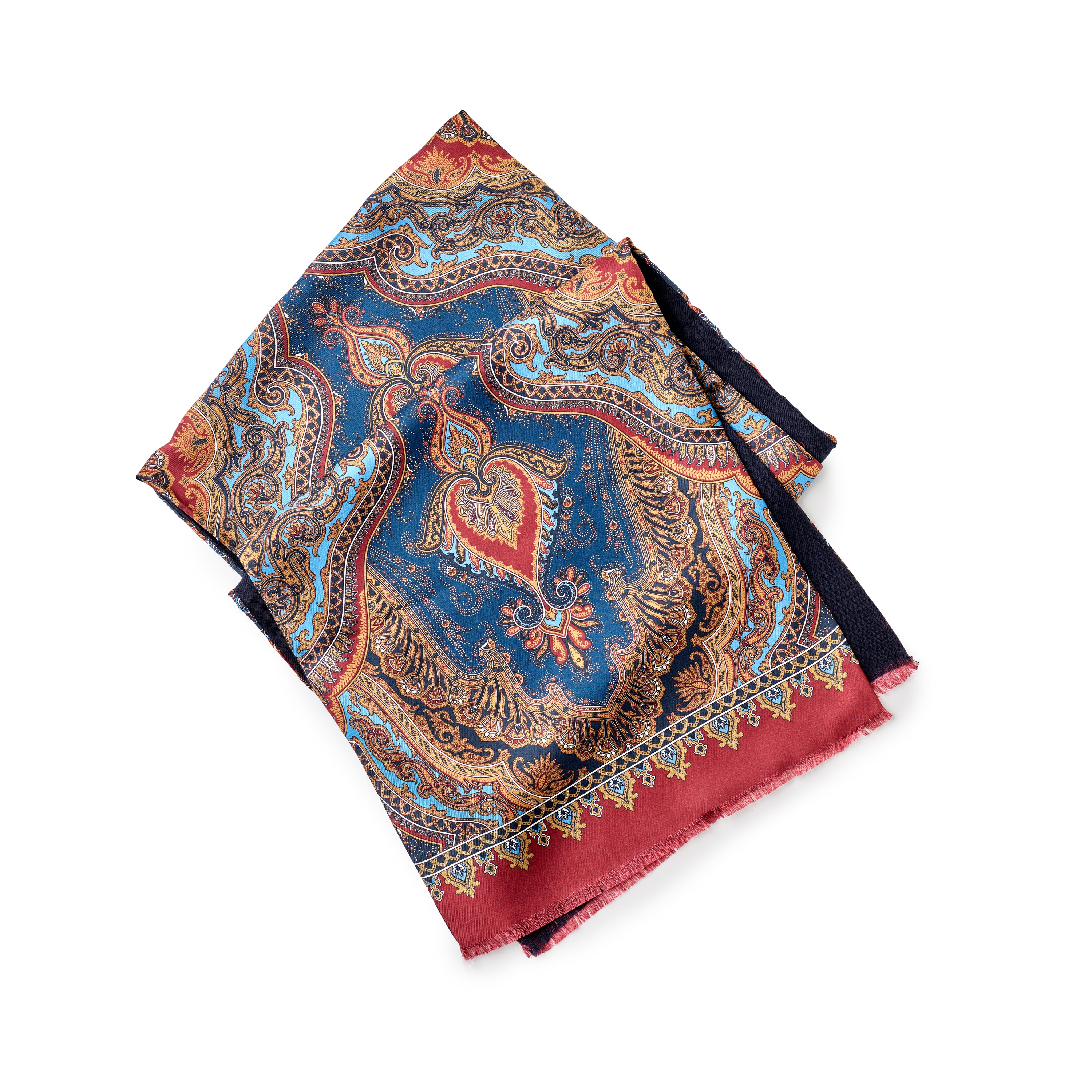 Sera Multicoloured Cashmere & Silk Foulard Scarf