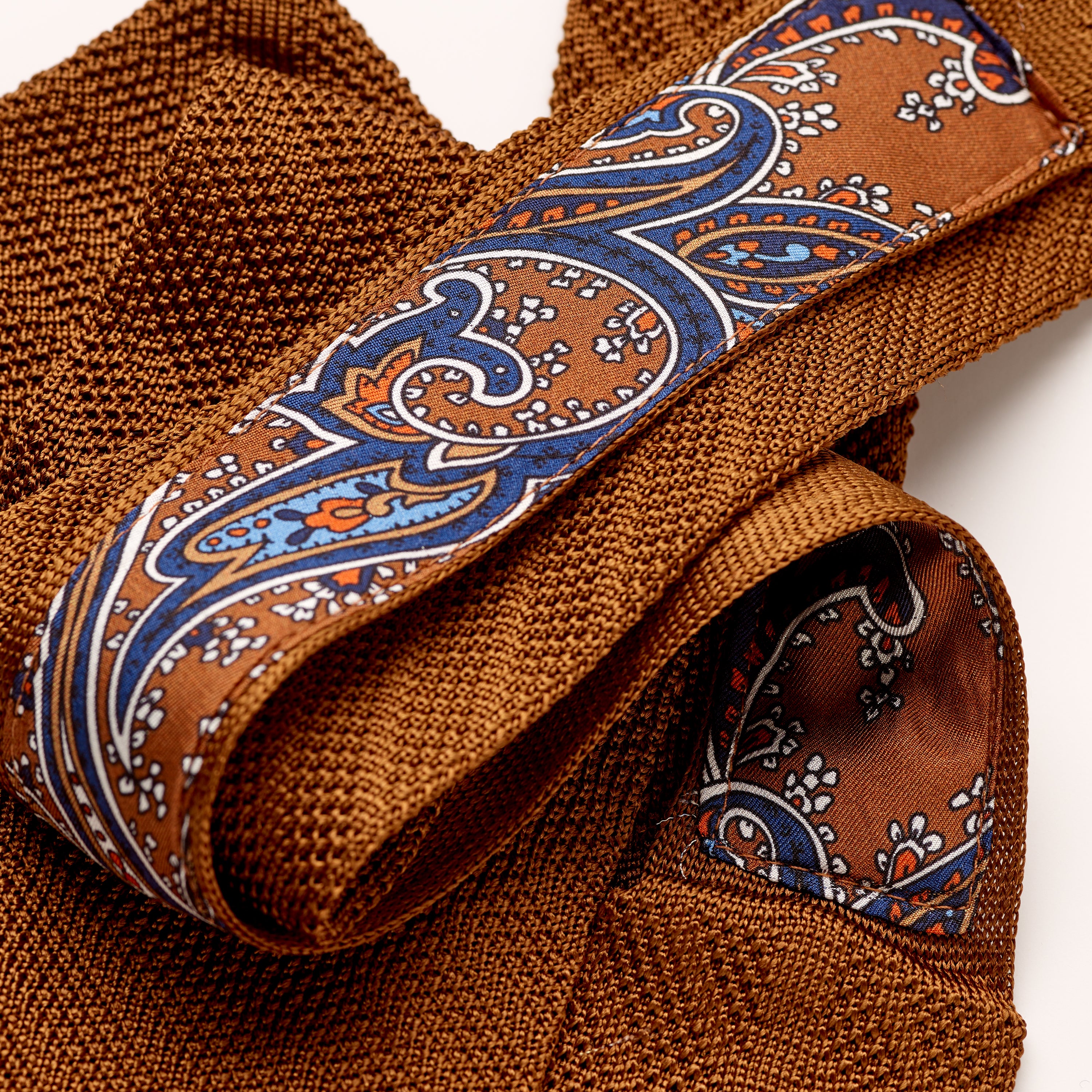 Sera Havana Brown Oblique Weave Silk Tie