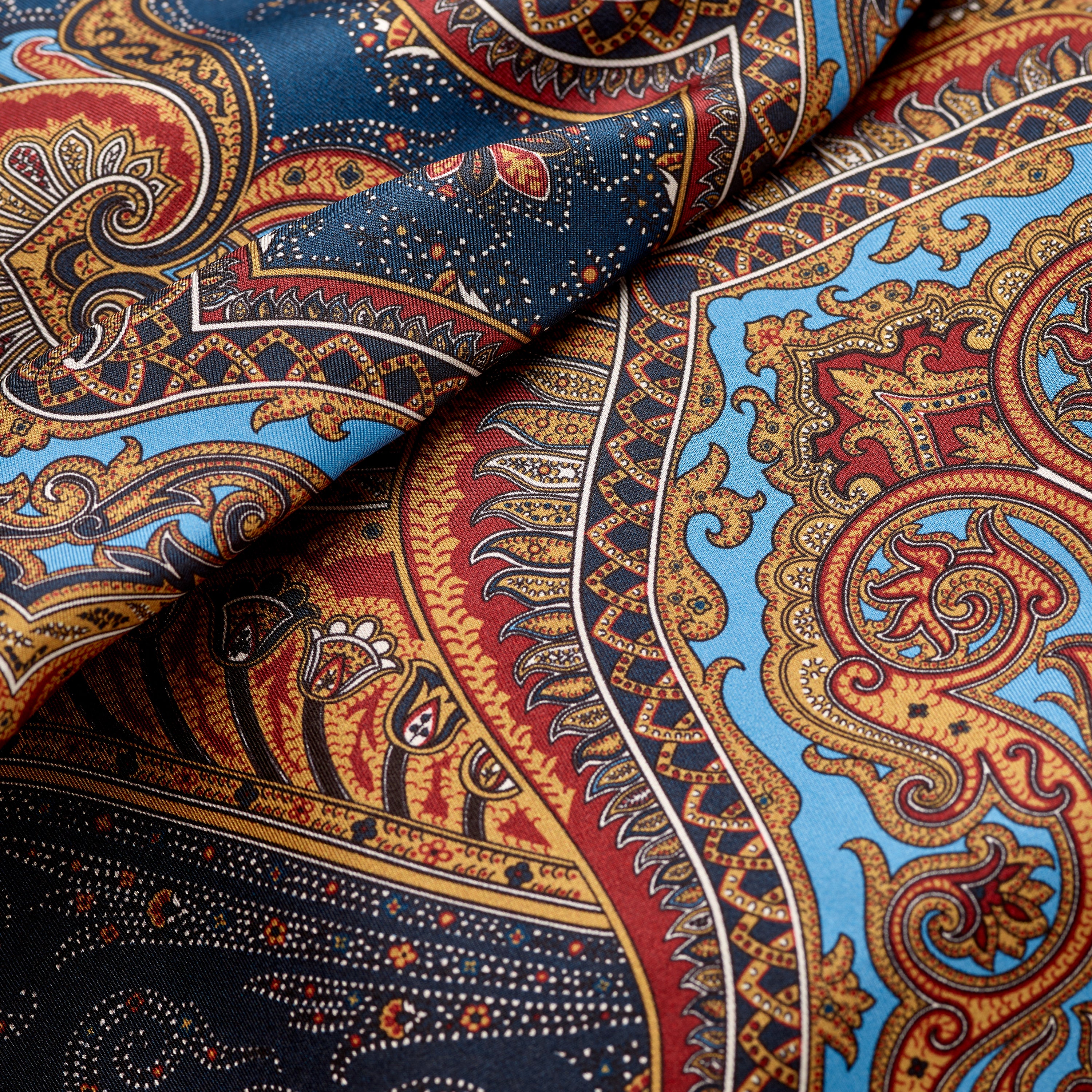 Sera Multicoloured Cashmere & Silk Foulard Scarf