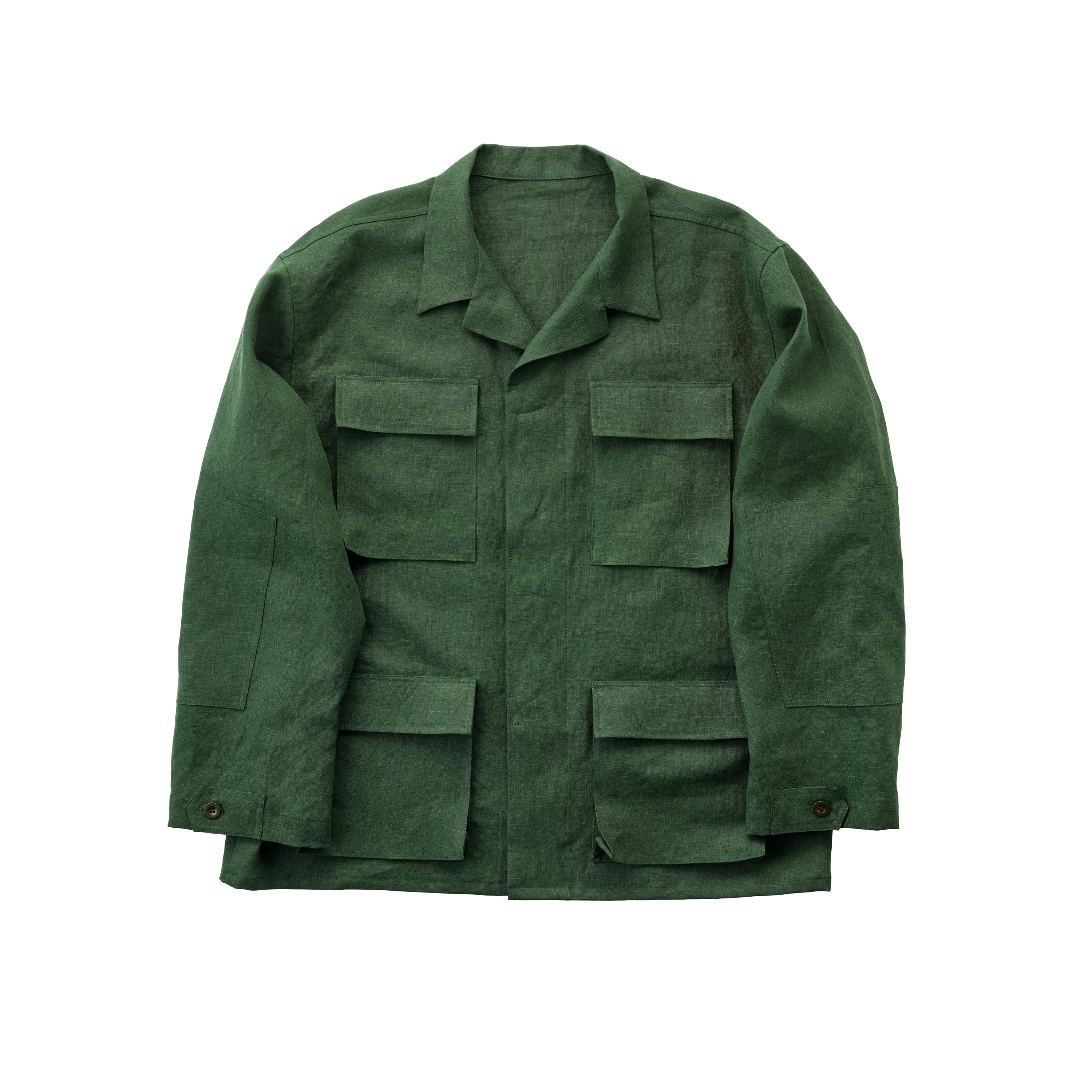 FK001-Fox Linen Bronze Green Jacket