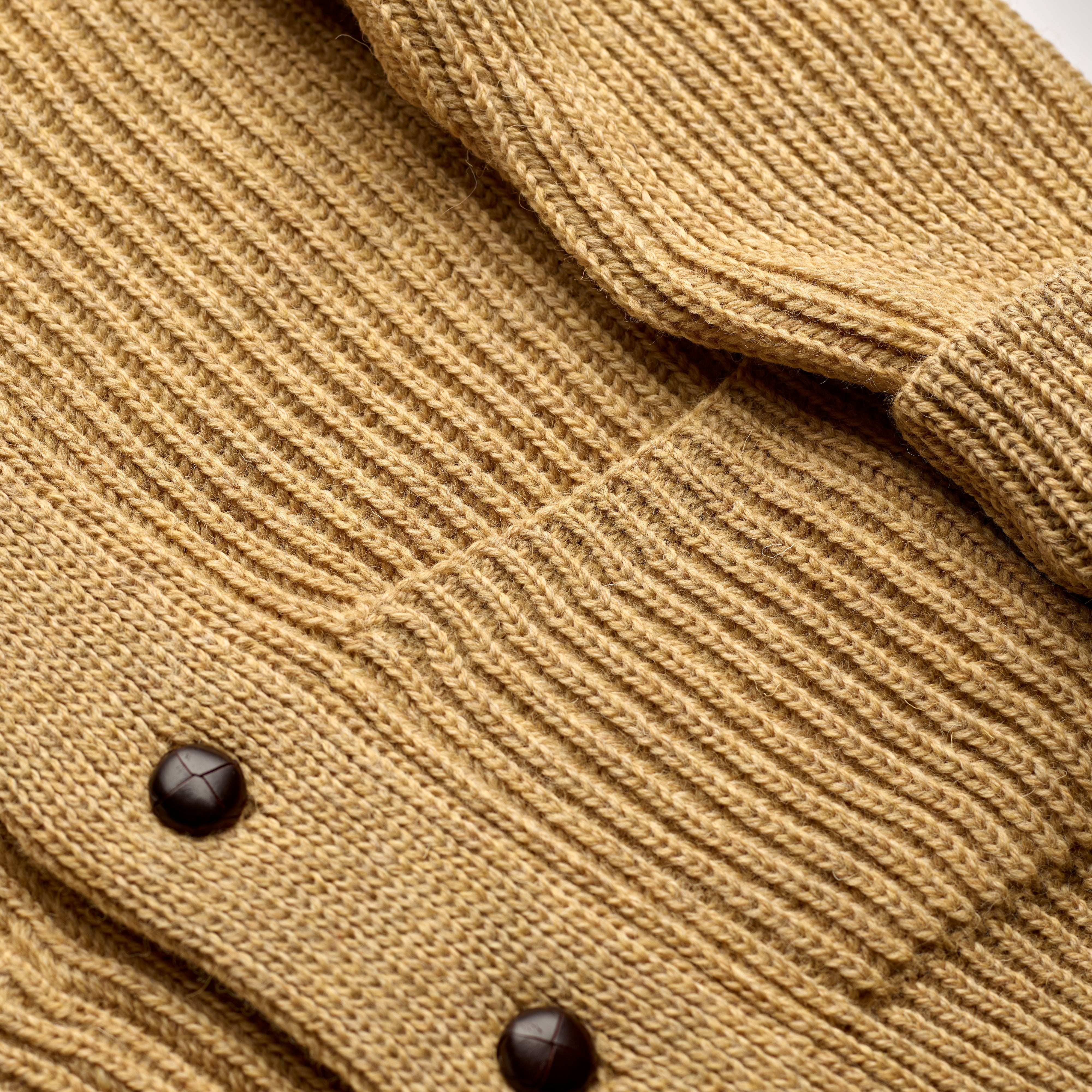 The Shawl Collar Cardigan in Warm Tan