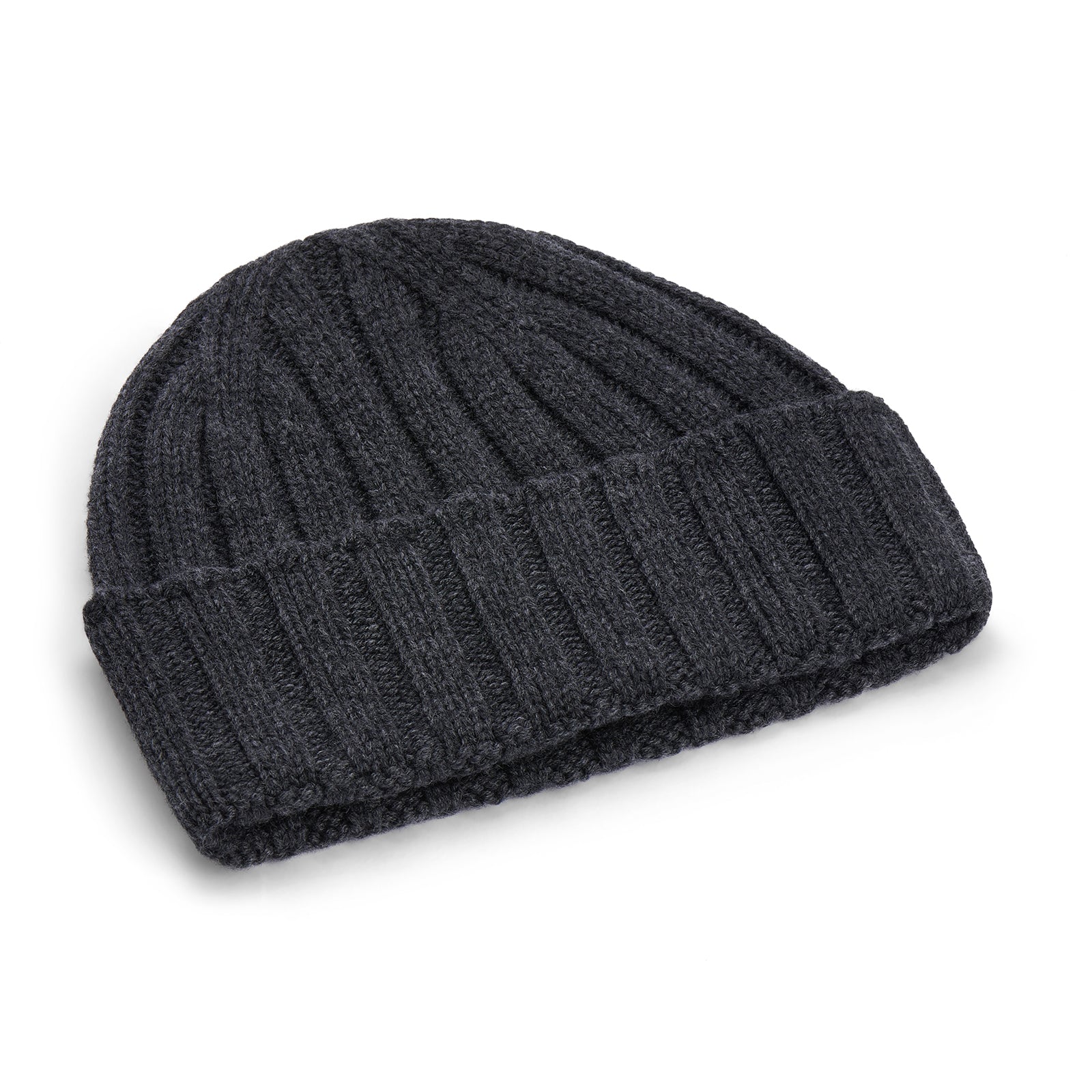 Cashmere Knitted Cap Stormcloud