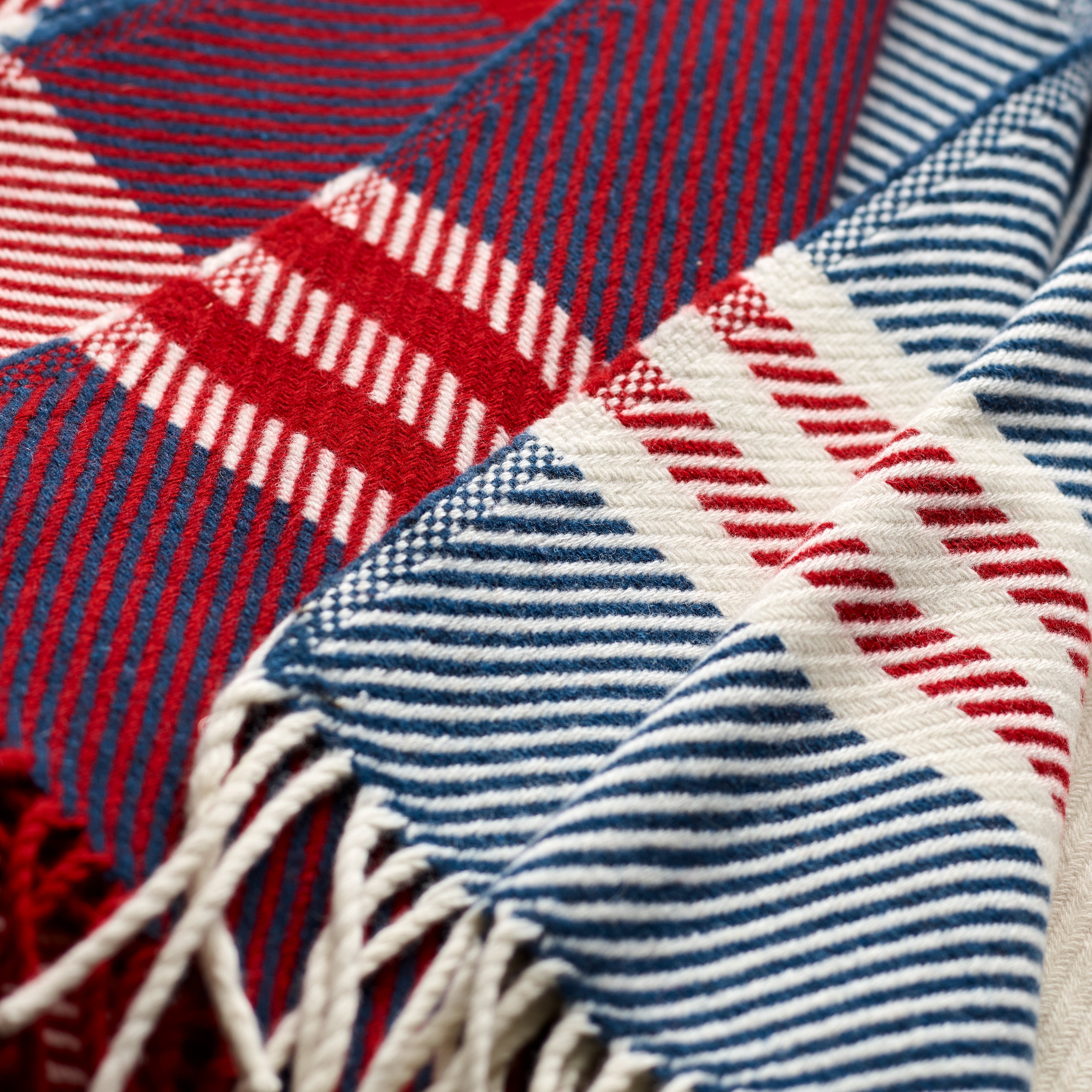 Fine Merino Fox Brothers Blanket in Ruby