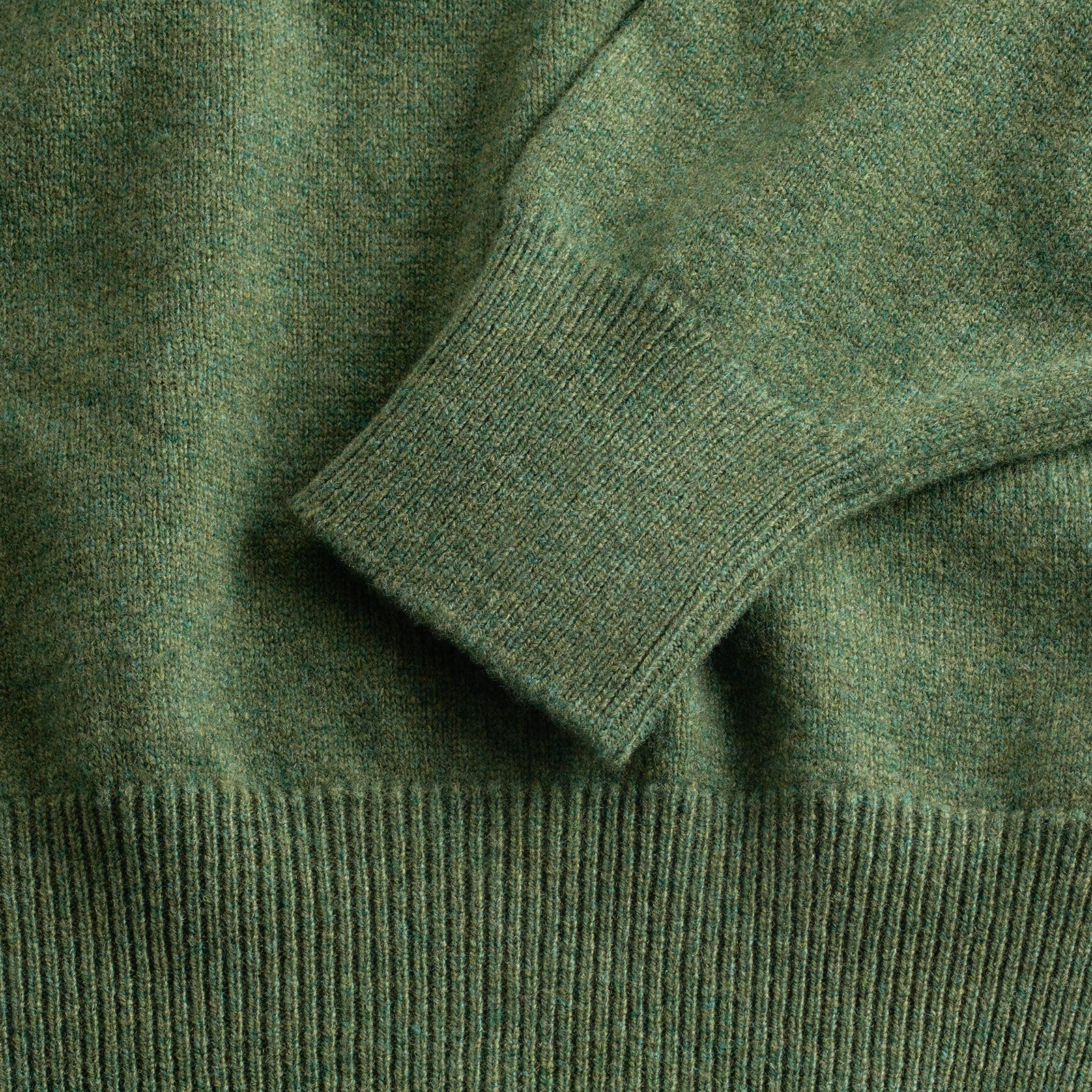 Hunter Green 2 Ply Lambswool Crew Neck Jumper