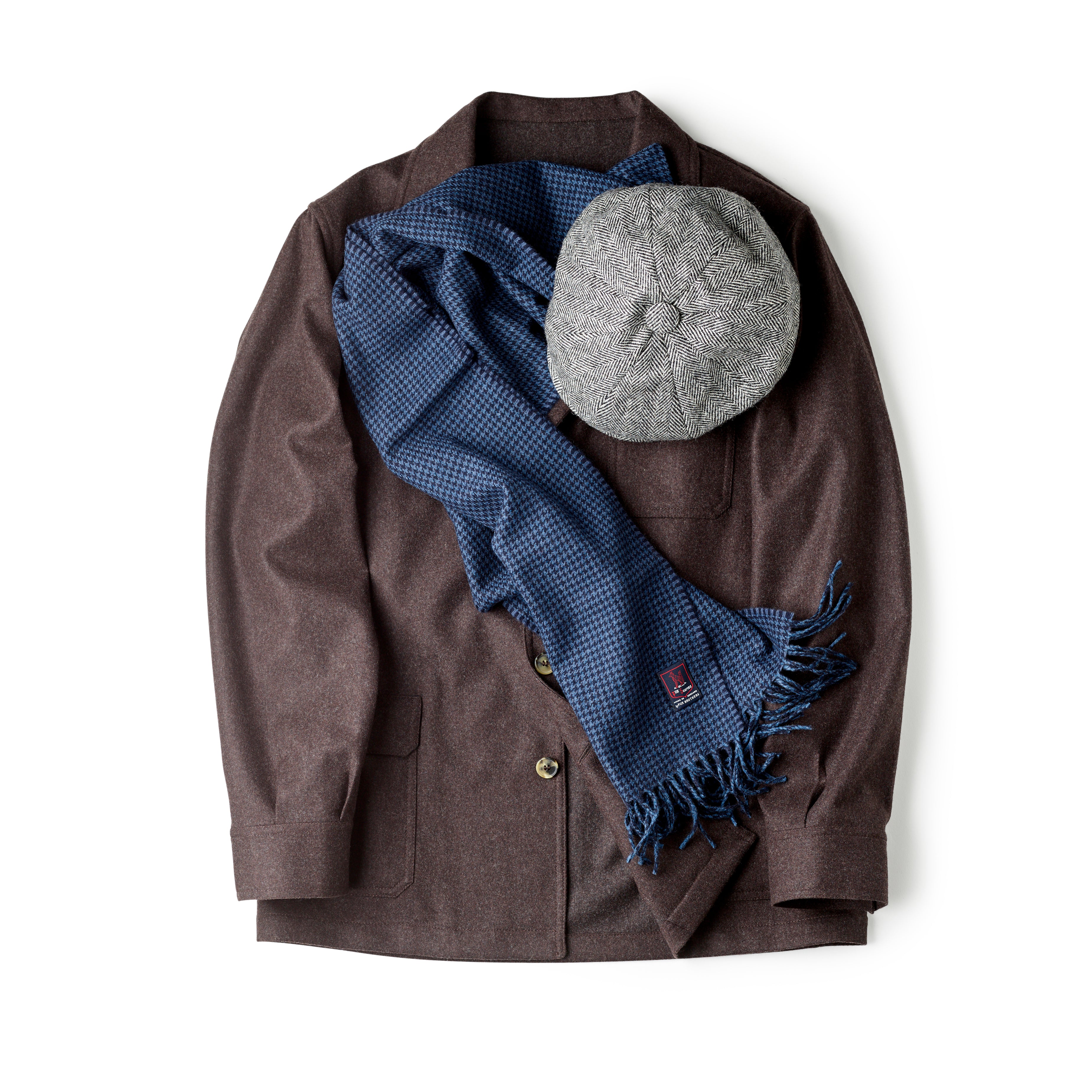Luxury-Fox-Char-Brown-Teba-Jacket-Blue-Houndstooth-Scarf-Fox-Tweed-Cap.