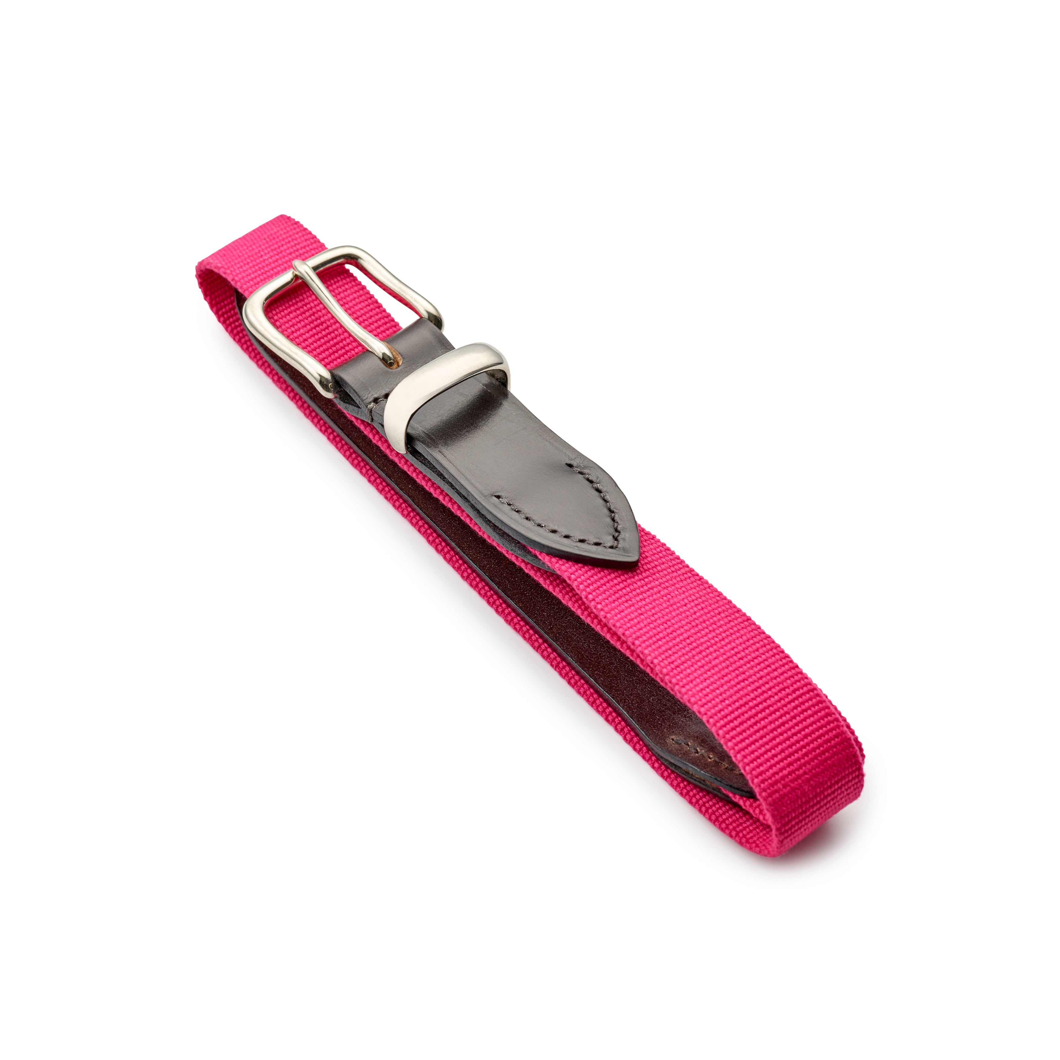 Magenta Belt with Dark Havana Leather Strap